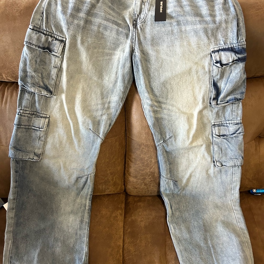 Men's Blue Cargo Pants
